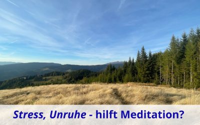 Stress, Unruhe, Schlafprobleme – kann Meditation helfen?